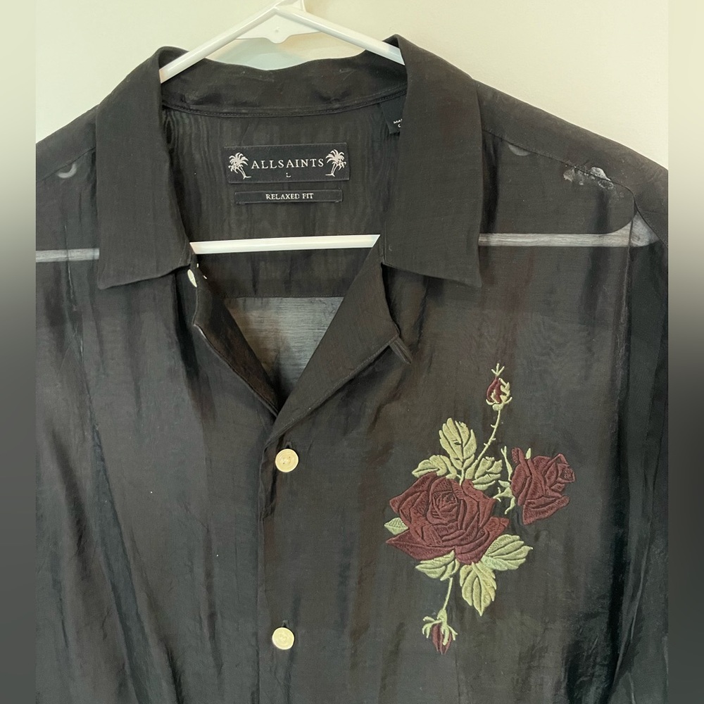 Black button up.